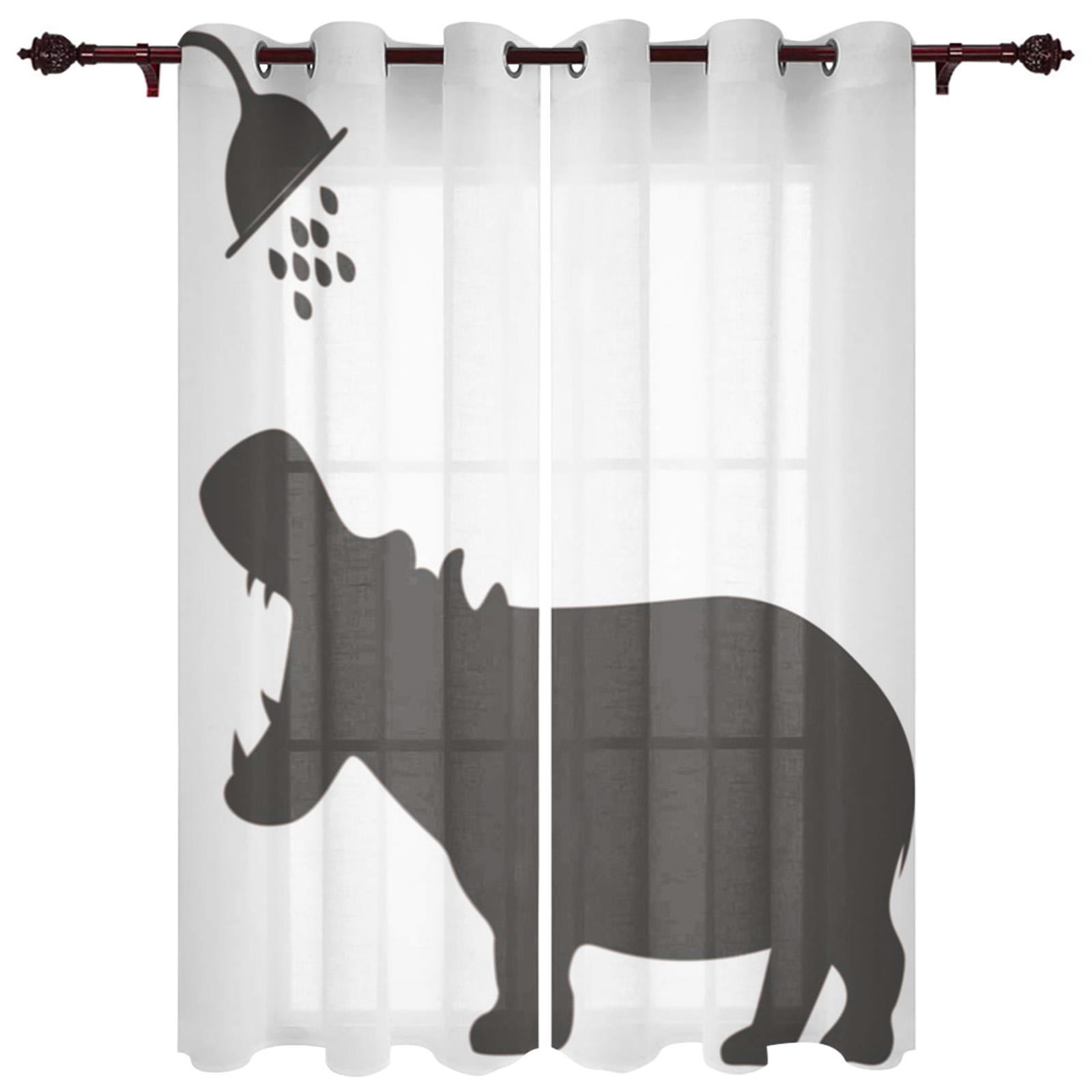 Бегемот детские милые красивые звезды оконные шторы для гостиной декоративные элементы — фото 9