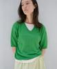 Jeonggamseutyudio Linen Blend V-Neck Half Sleeve Knit_5 Color