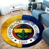 Fenerbahçe Sports Club Round Area Rug,Carpet Rug for Living Room Bedroom Sofa Playroom Decor,Non-slip Floor Mat