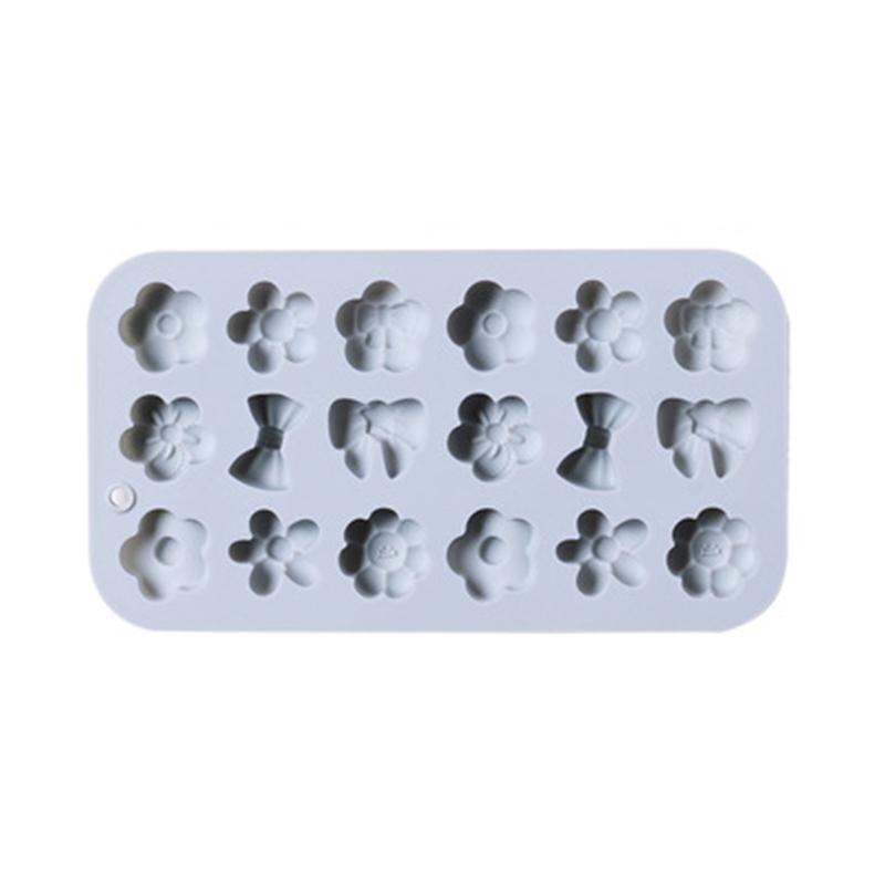 Cartoon Flower Leaves Shape Silicone Cookie Mold Uppercase Bows Chocolate Fondant Pastry Cake Decoration Tools DIY Sugar Forms