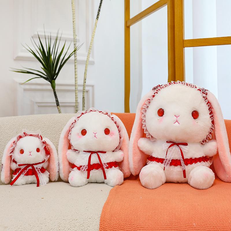 Cute and Funny Lolita Rabbit Backpack Japanese JK Style Girl's Heart Cute Little Rabbit Plush Bag Gift
