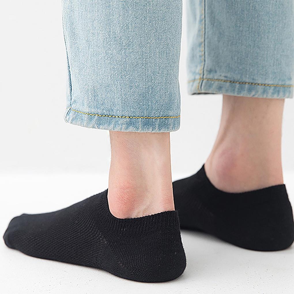 10-Pair Mesh Men's Summer Socks Set (Black Fake Socks)