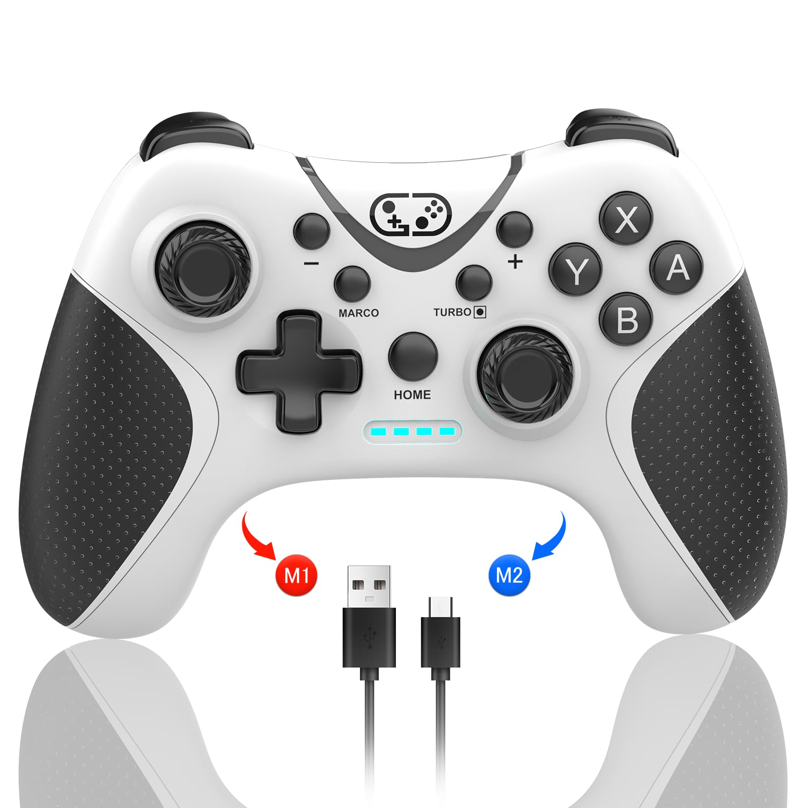 

Bingoods 2 Pro Контролер з задніми макрокнопками Авто Bluetooth Бездротовий Гіроскоп Сплячий Сумісний зі Switch iOS та включає Японську інструкцію