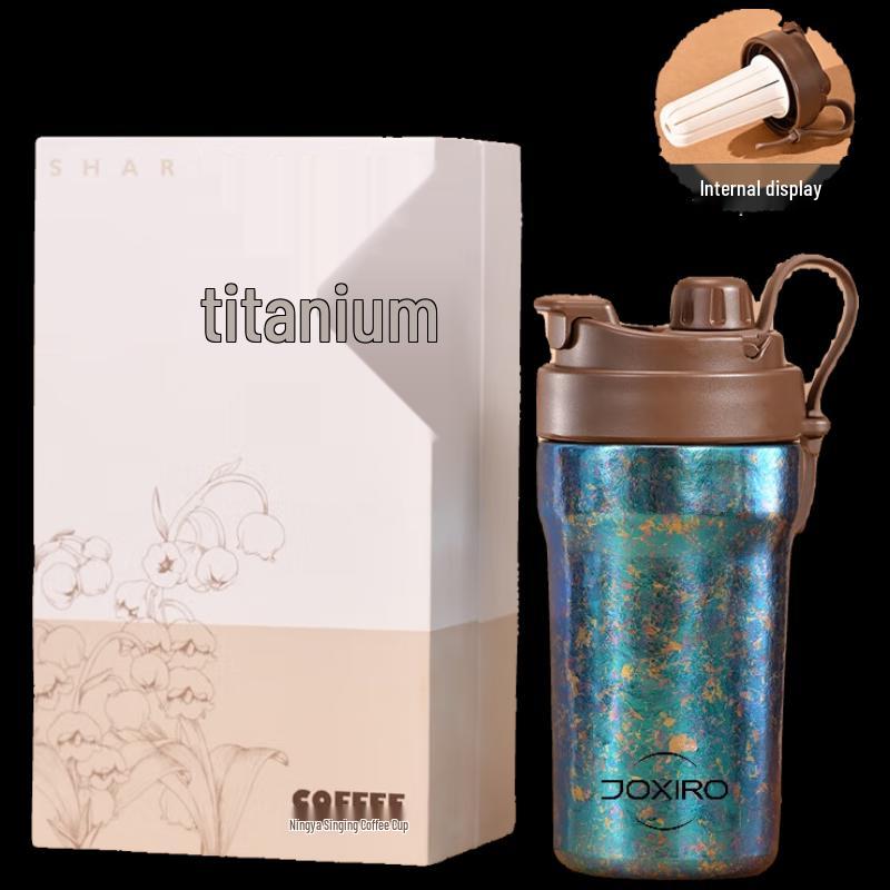 Jiuxilu Pure Titanium Double-Wall Coffee Cup