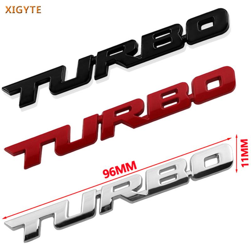 2x Chrome Metal Turbo T Car Auto Trunk Rear Tailgate Emblem Badge Decals Sticker