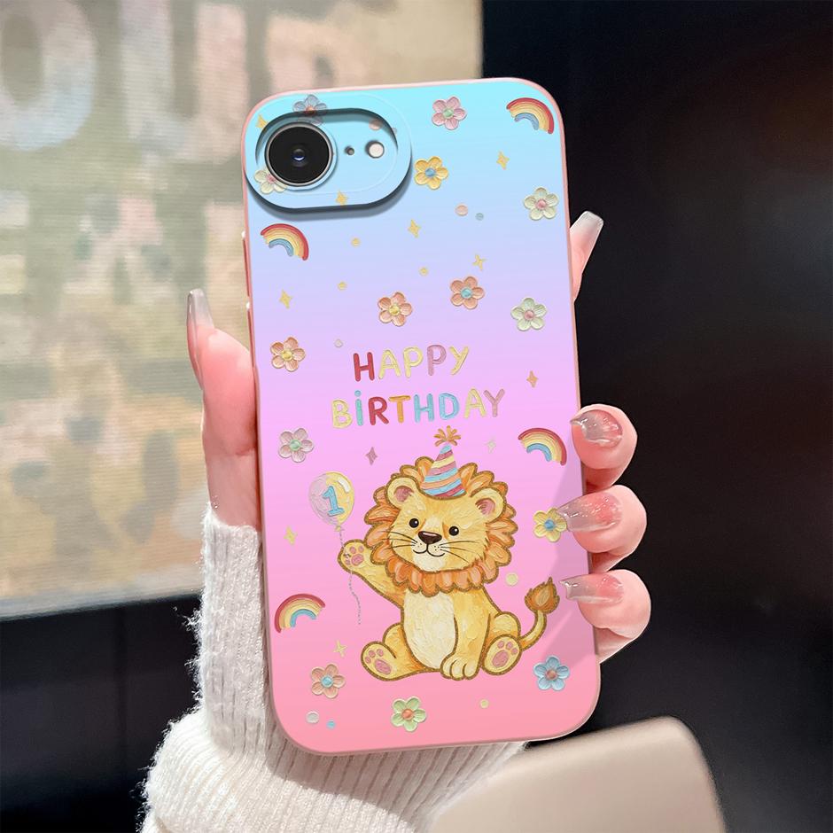 For iPhone17 17E 17Air 17Pro 17ProMax Case Pink Rose Rainbow Trendy Antifouling Bumper For iPhone17E iPhone 17 Pro Max Air Capa