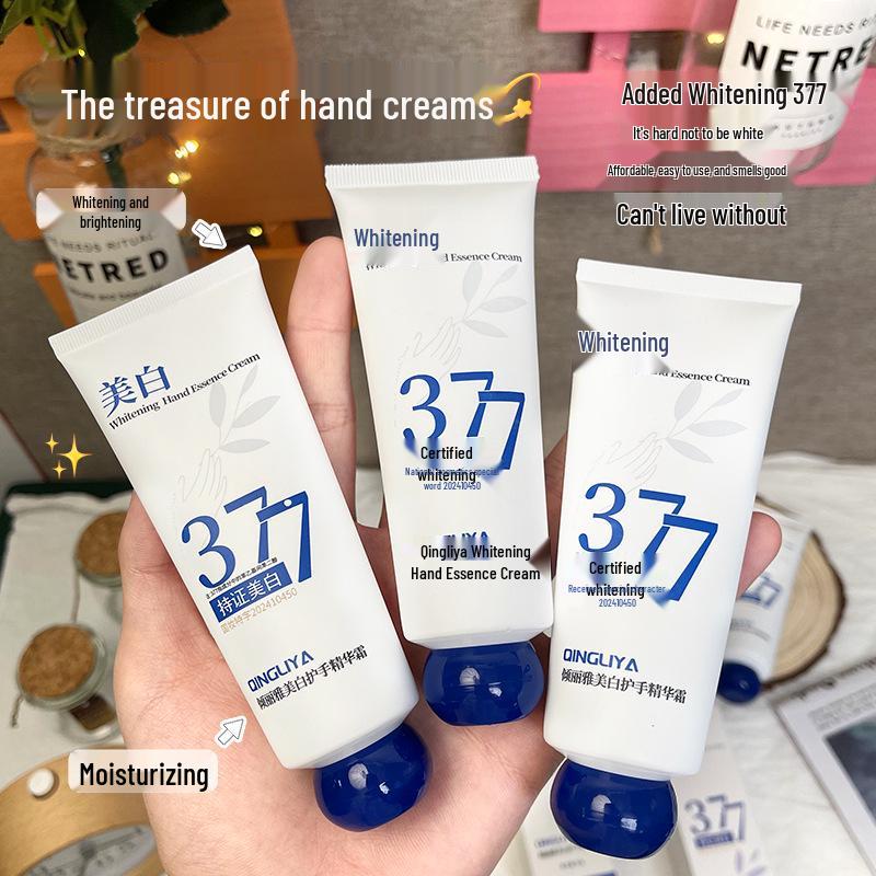 Qingliya 377 Feuchtigkeitsspendende Aufhellende Handcreme für Herbst & Winter Anti-Rissigkeits-Pflege