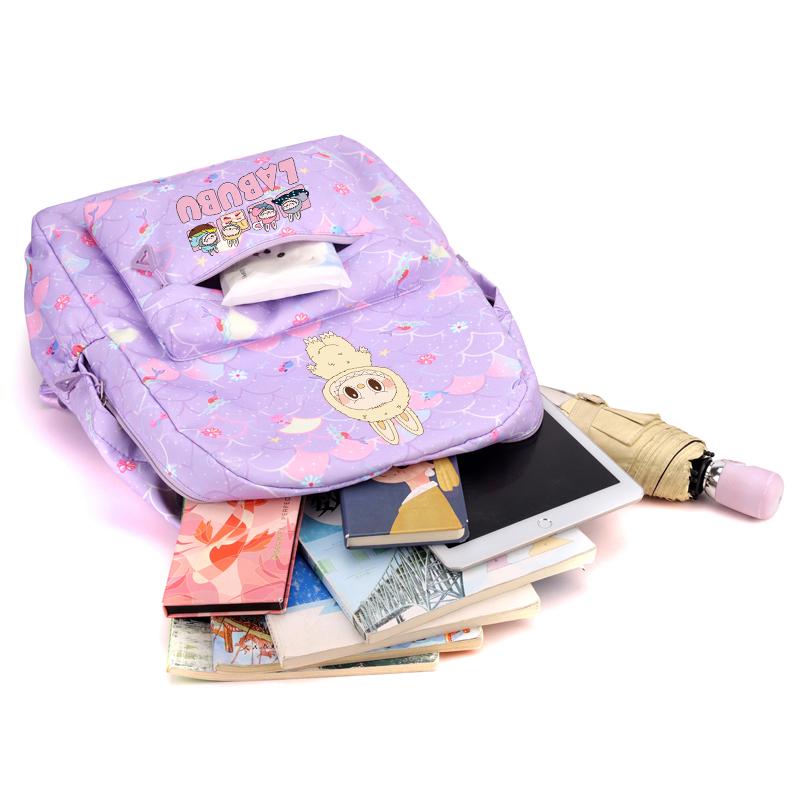 3Pcs/set Backpack for Girl School Teen Student Knapsack Women Rucksack with Lunch Bags Pencil Bag Fish Scale Style Bags