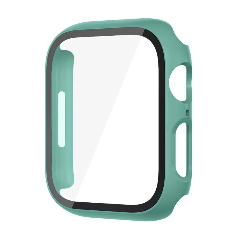 Glass+Cover For Apple Watch case 44mm 40mm 45mm 41mm 42mm 38mm correa Screen Protector iwatch series 9 8 7 SE 3 case Accessories