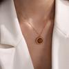 Cross-Border French Style Personalized Tigereye Vintage Pendant Necklace Stainless Steel All-Match Women's Chic Ornament