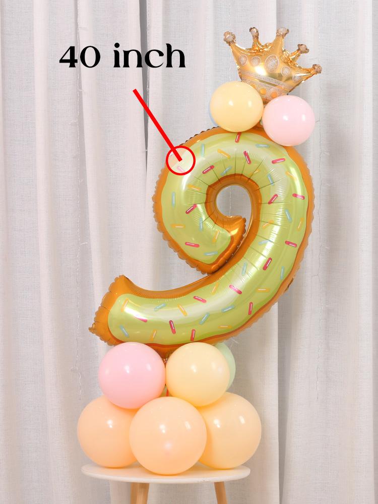 Sweet Donut Ice Cream Cake Foil Balloons Love Helium Balloon Baby Shower Birthday Party Decoration Kids Toy Digital Figure Globo