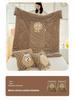 Cute Cookie Pillow Plush Toy & Air Conditioning Blanket - Perfect Nap & Sleep Gift for Kids or Girlfriend's Birthday