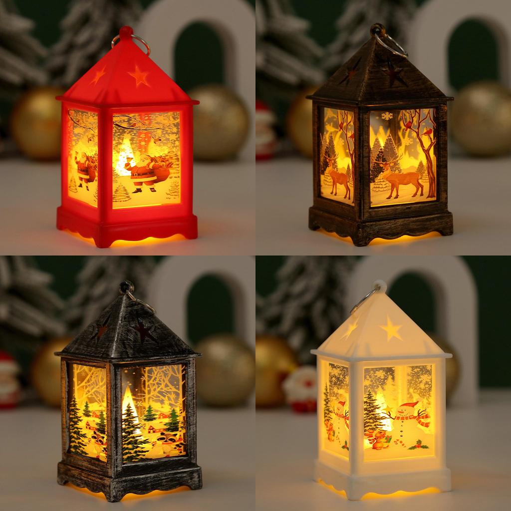 Festive Led Candle Light For Christmas Decoration Santa Claus Reindeer Christmas Tree Snowman European American Style
