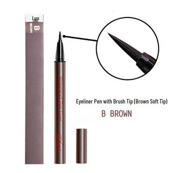 

Xixi Waterproof Eyeliner Pen - Beginner-Friendly, Non-Smudging, Long-Lasting Brown/Black with Fiber Sponge Tip.