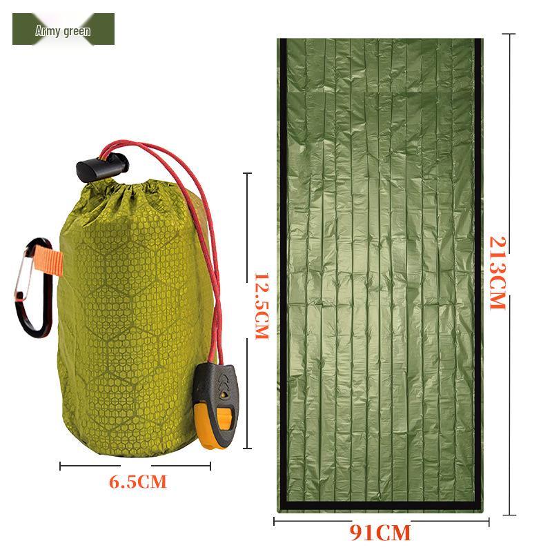 

Міжнародний надзвичайний термоспальник для вулиці - тепловідбивний, холодостійкий, типу ковдри 213x91cm