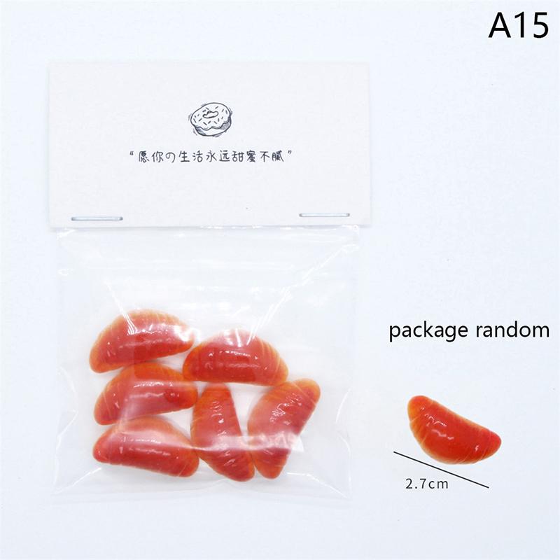 1 Bag 1/12  Miniature Simulation Bread Fruits Dollhouse Miniature Food Breakfast Snack Dessert Cookie Donuts Candy Kitchen Toys