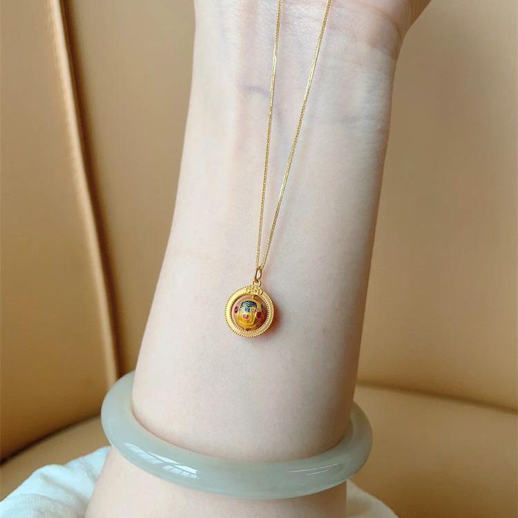 Xiaohongshu Zakilaam Tibetan-Style Retro Court Clavicle Pendant Necklace