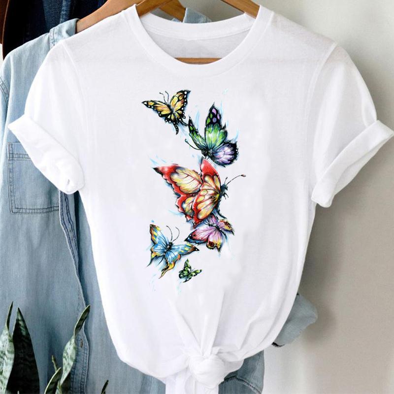 Akwarela Dream Web Lovely Style Trend Women Print Tee T Top Summer Fashion Tshirt z krótkim rękawem odzież damska Casual Graphic T-shirt