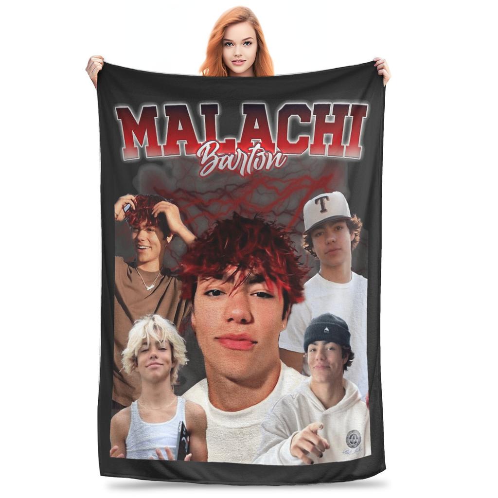 Custom Malachi Barton Plush Blanket Kids Adult Flannel Blanket For Couch Bed Super Warm Quality Bedspread Birthday P