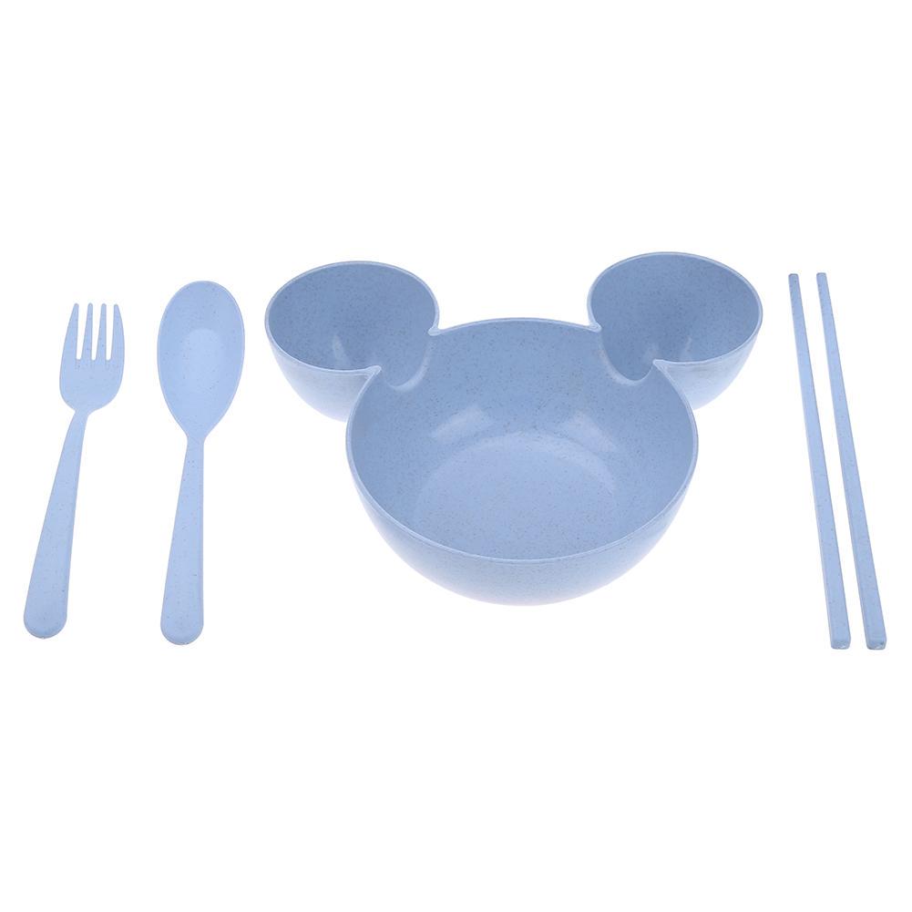 LFGB Approved Dinner Cutlery Tableware Dish For Kids,Wheat Straw Healthy Biodegradable Material Beige Baby Plate Set