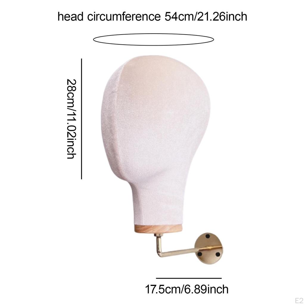 Mounted Velvet Mannequin Head for Hats And 11inch Height Business Use