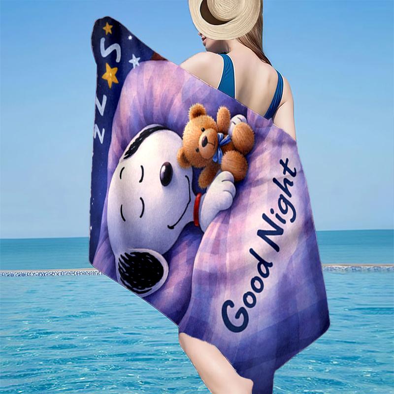 Snoo-dog Dreams On The Moon Beach Towel, Super Soft Microfiber, Gift for Her/Him, Birthday, for Pool, Beach, Travel, Home Decor Fan gifts