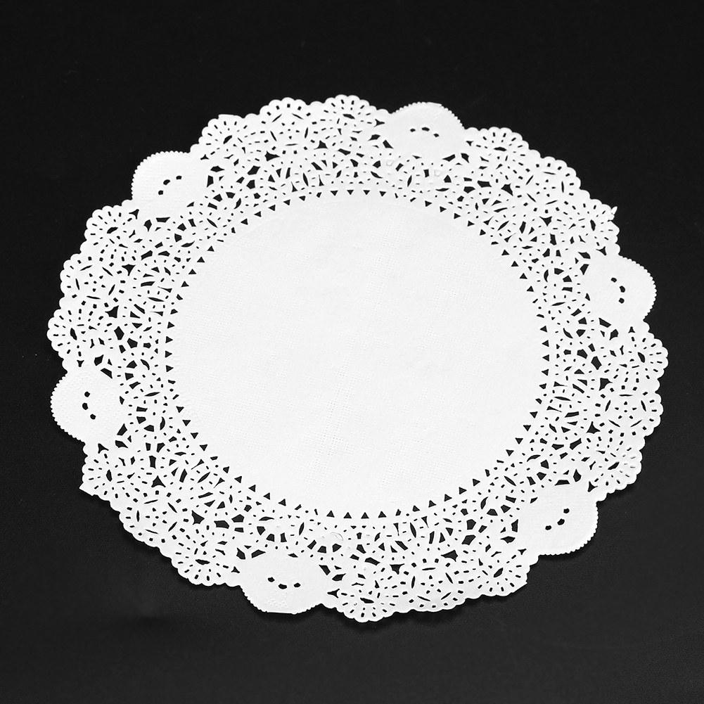 180Pcs Hollowed Decorative Paper Doilies Cake Mat Crafts Wedding Party Decoration