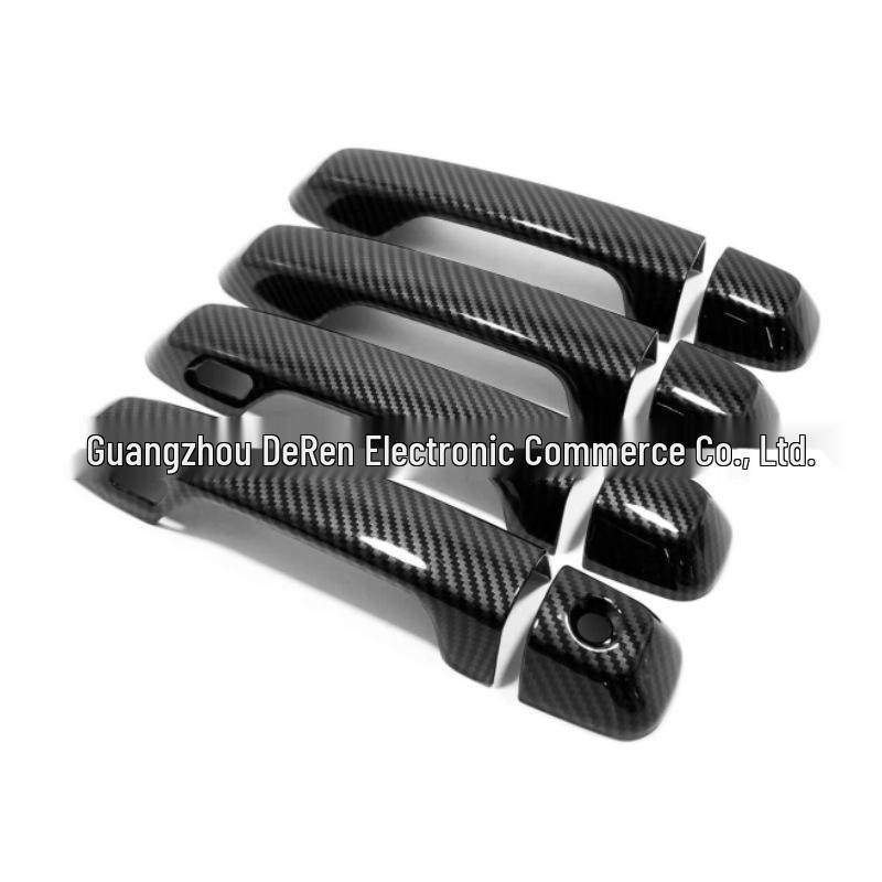 Bright Black Handle Cover Stickers for 16-20 Land Cruiser - Outer Decoration