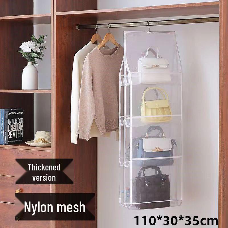 Double-Sided Hanging Fabric Organizer for Dustproof Bag Storage
