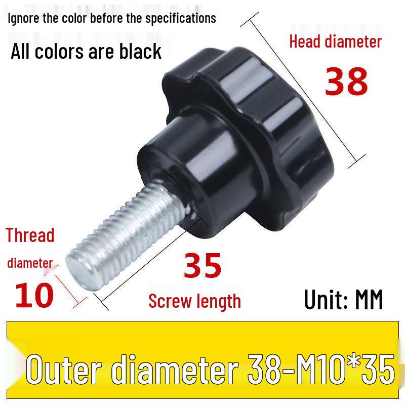 Star-Shaped Bakelite Hand-Tightening Screw Handle (M4-M10)