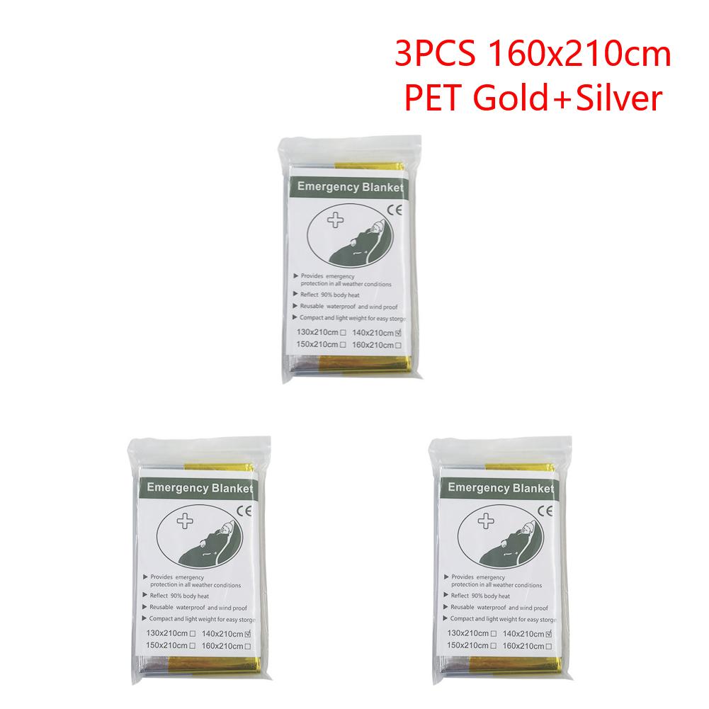 Waterproof Emergency Blanket First Aid Survival Blankets Insulation Lifesaving for Hiking Outdoor for Travel Hunting