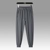 Summer Ice Silk Men's Breathable Casual Pants Men's Thin, Quick Drying, High Elasticity Straight Leg Pants Plus Large Sports Pants