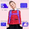 Kids Purple Backpack Large Capacity Waterproof Lightweight 37x24x12cm Multiple Pockets Violet