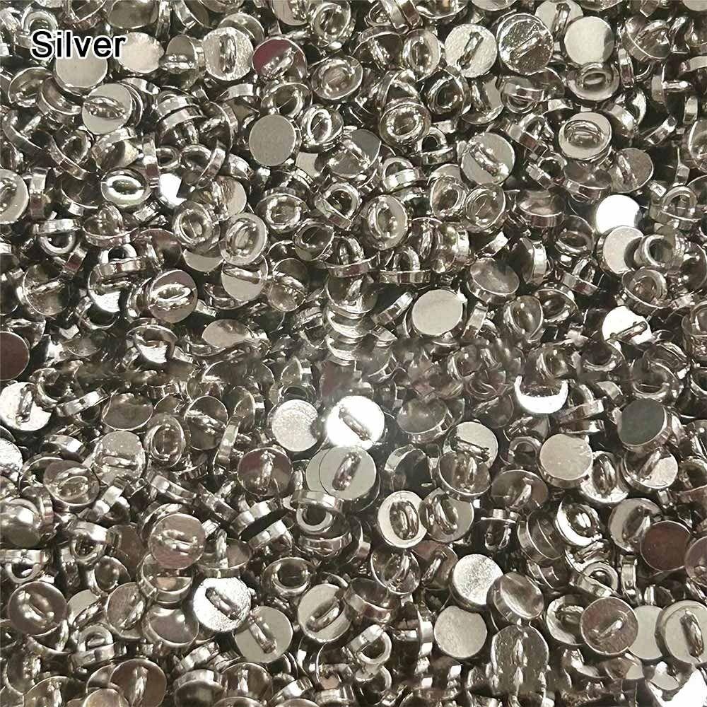 

20 шт. Пуговицы с круглой головкой 4 мм Мини-пряжка для кукольного пальто Сверхмаленькая пряжка Аксессуары для кукольной одежды своими руками серебряный