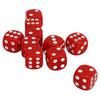 30Pcs Dice Set 6 Sided Round Corner White Number Dots Plastic Portable Game Dice for Board Games Math Teaching Red