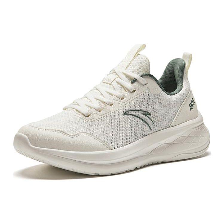 Anta Running Series Shock Absorbing Non-Slip Low-Top Running Shoes Men Sneakers White Gray 912425513-1