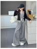 2025 Girls' Trendy Two-Piece Autumn Set: Cardigan Sweater & Wide-Leg Pants