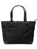 Ships Shrink Leather and Fabric Combination Tote Bag for Men, 118433436, Black, One Size