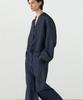 Masimodutti Linen Blend Wide Leg Denim Pants