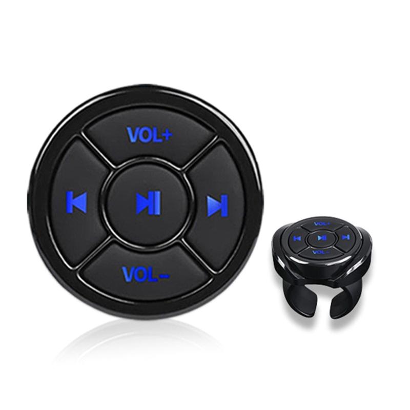 Universal Wireless Multimedia Button Bluetooth-compatible Remote for IOS Android Phone Car Motorcycle with Mount Bracket