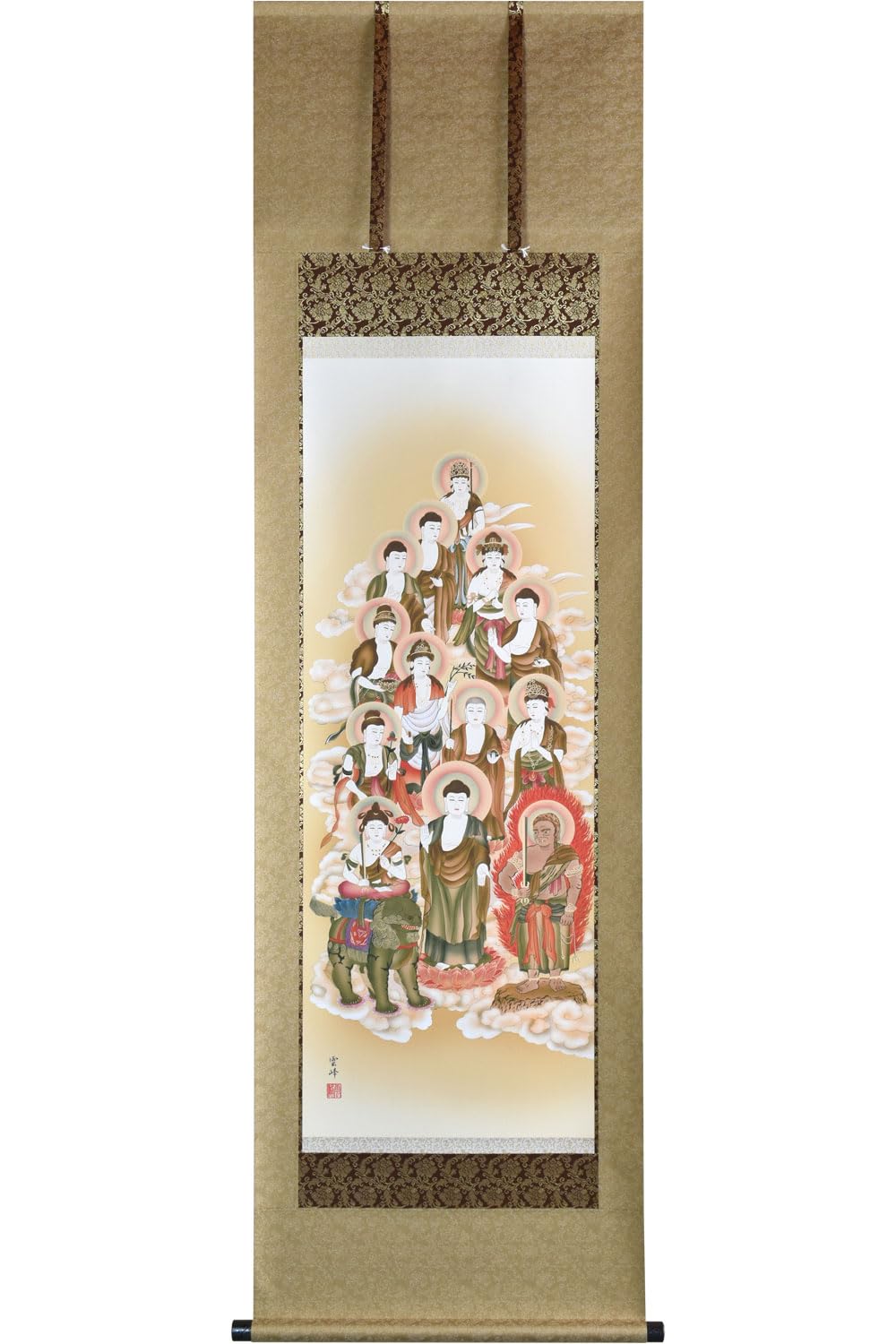 

Солнечный Город Галерея Подвесной Свиток Буддийская Живопись Тринадцать Будд Симидзу Унпо Ракусай Донсу Монтаж Будды x 190см 54.5см