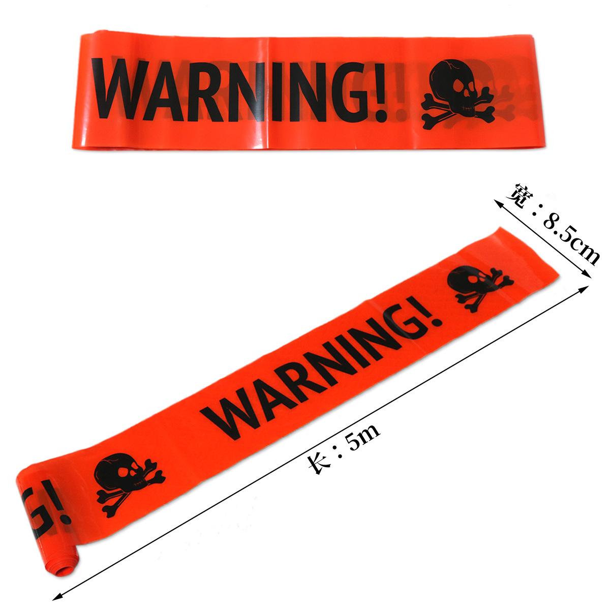 

Halloween Theme Decoration Warning Line Isolation Belt Warning Danger Do Not Enter Warning Belt Customization 1 Halloween 5-meter warning line