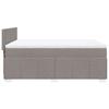 Vidaxl Letto Continentale Con Materasso, Taupe, Tessuto, 140X190 Cm