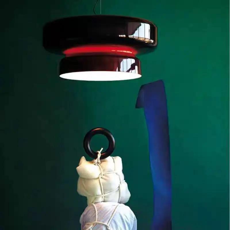 Modern restaurant LED pendant light colorful circular glass pendant light living room bedside home decoration lighting fixtures