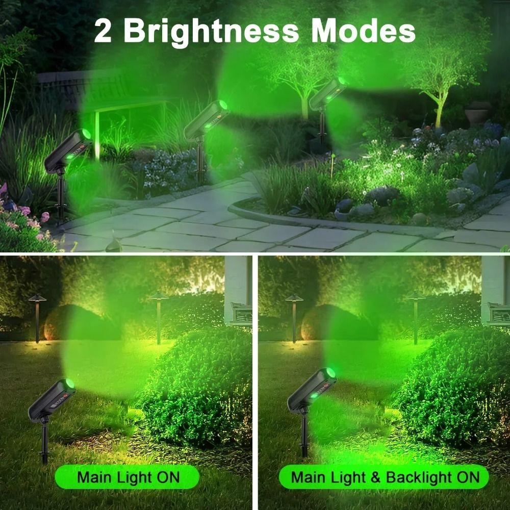New 2-in-1 Solar Spotlight Waterproof Rotatable Wall Lamp High Brightness Adjustable Garden Lawn Lights Garden Decoration