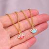 Turkish Lucky Evil Eye Necklace Women 5 Style CZ Eyes Female Charm Fashion Enamel Stainless Steel Chain Necklace Jewelry Gift