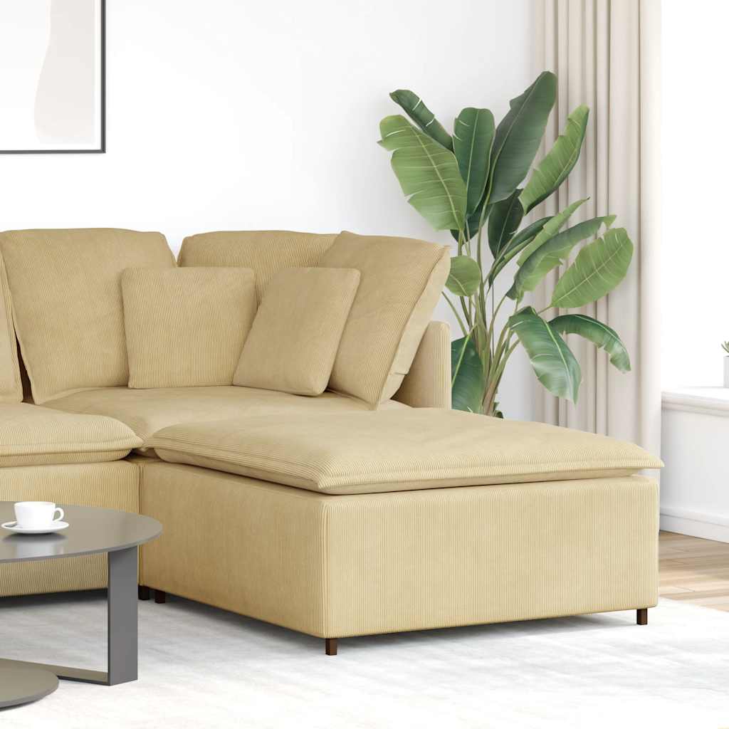 Modular Sofa Footstool Module Grey Green 100x100x48 Cm