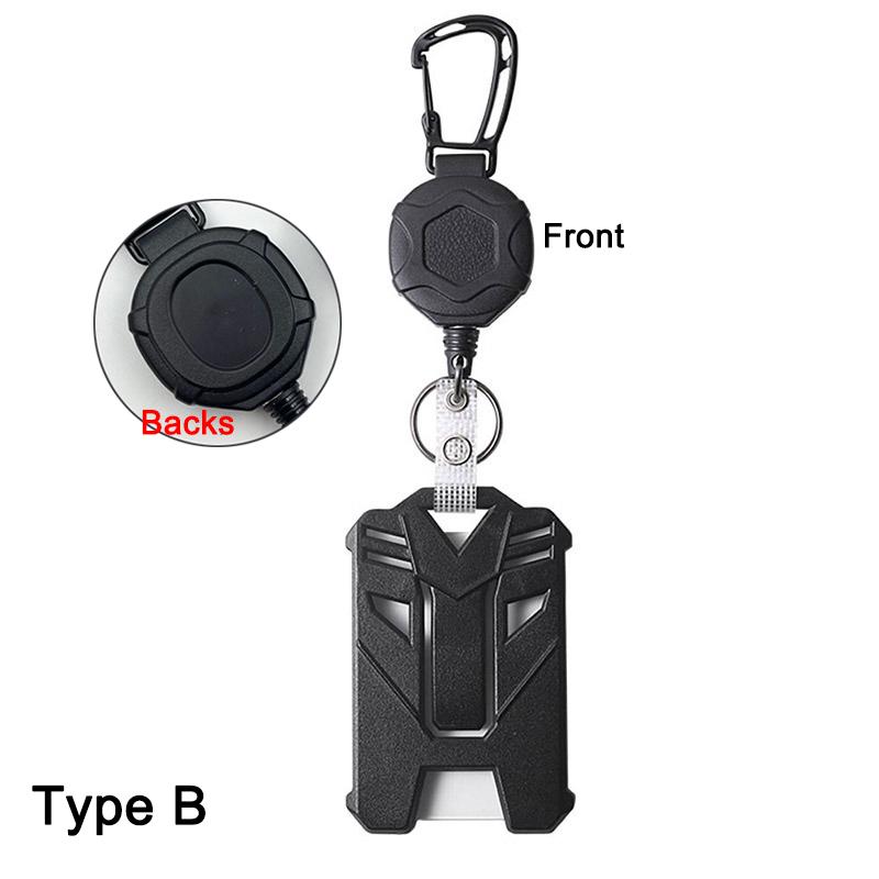 Clipe Retrátil para Crachá Capa para Cartão de Crédito Porta-Crachá Retrátil Clipe para Crachá Porta-Identificação de Alta Resistência - Capa Estojo para Cartão de Ônibus 3 Estilos