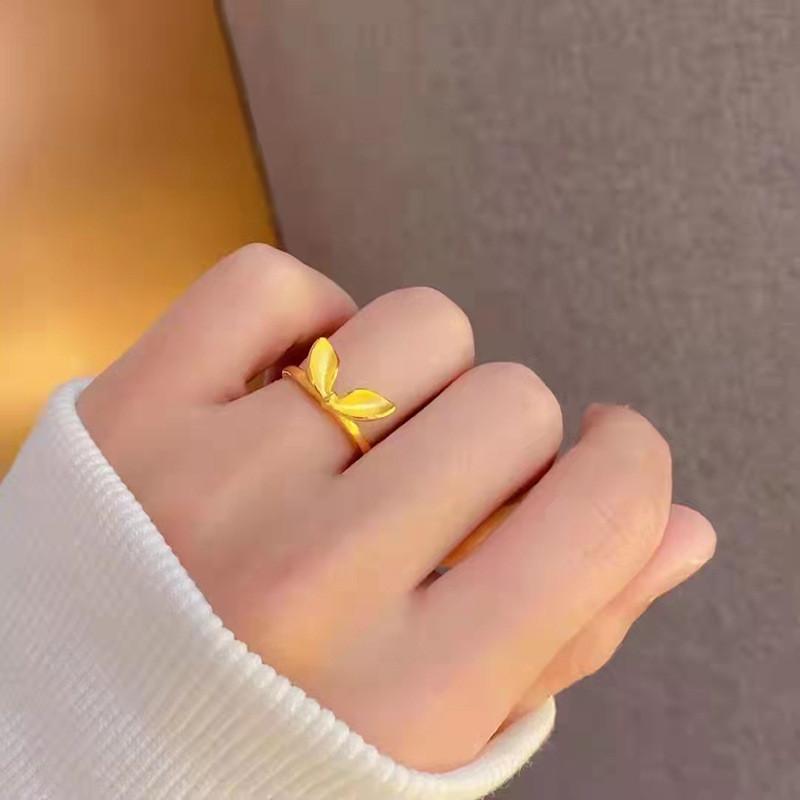 Stylish Style Ethnic Rabbit Ear Ring Premium Brass Gold Plated Fashion Accessory