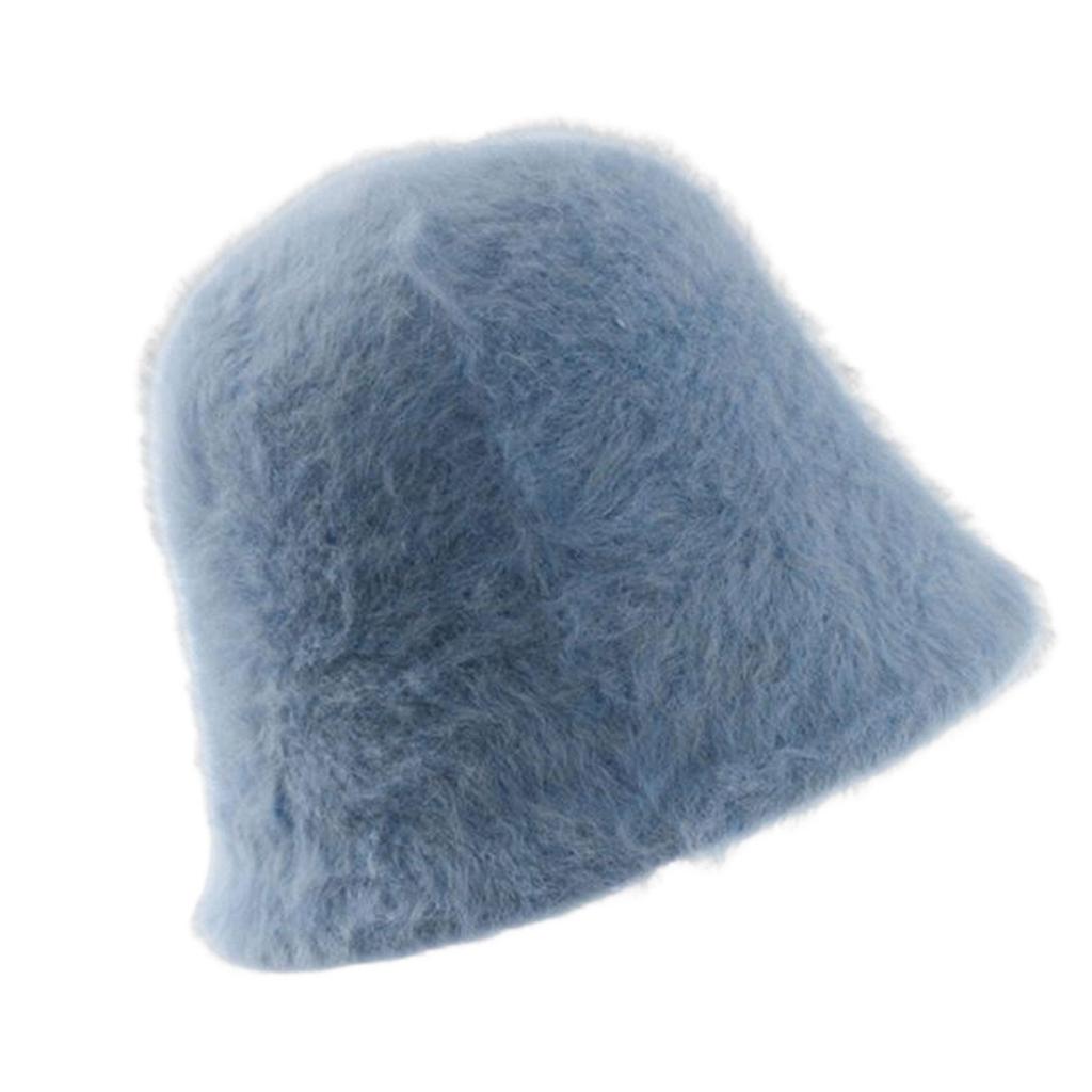 Soft Plush Bucket Hat Female Adult Fisherman Cap Beanie Windproof Fashion Womens Winter Fisherman Hat for Cycling Travel Hiking